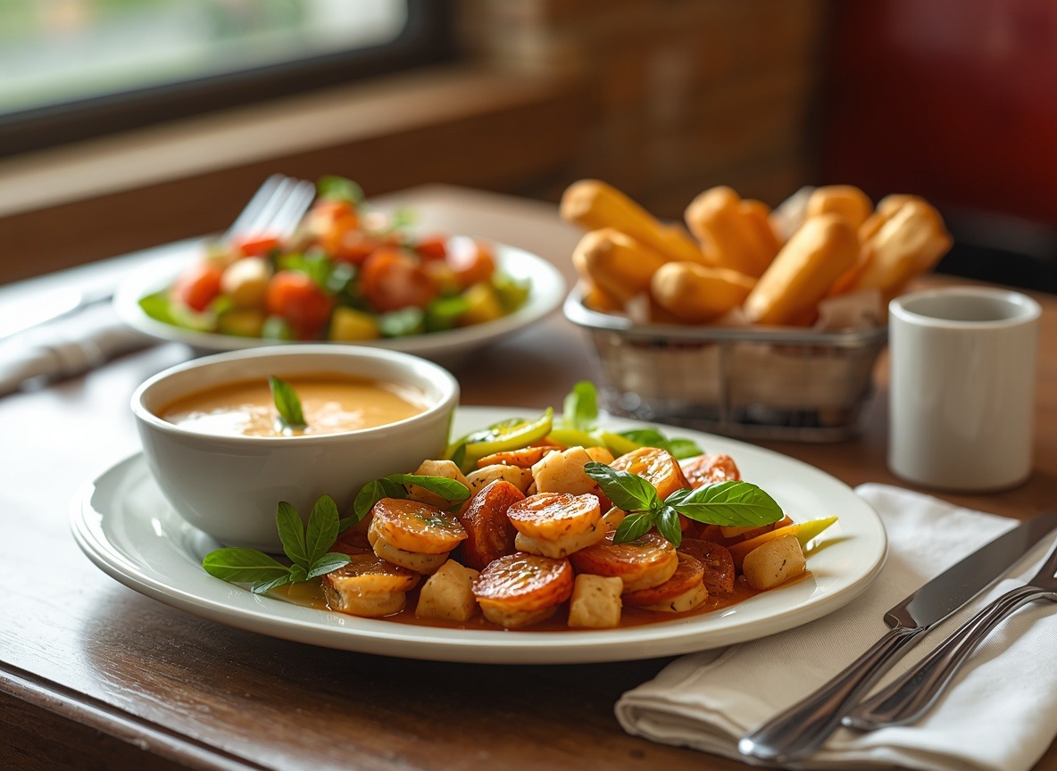 Lunch — Soup, Salad & Breadsticks