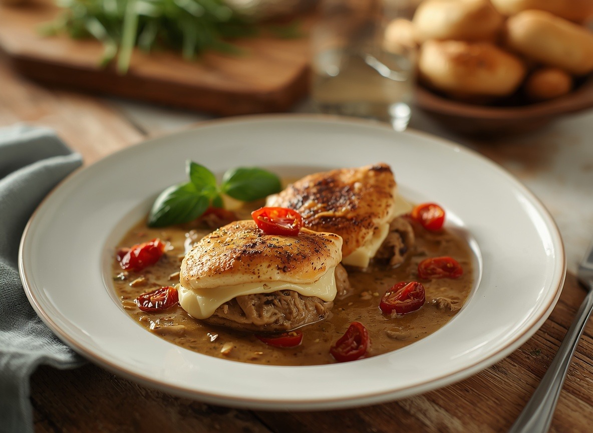Stuffed Chicken Marsala